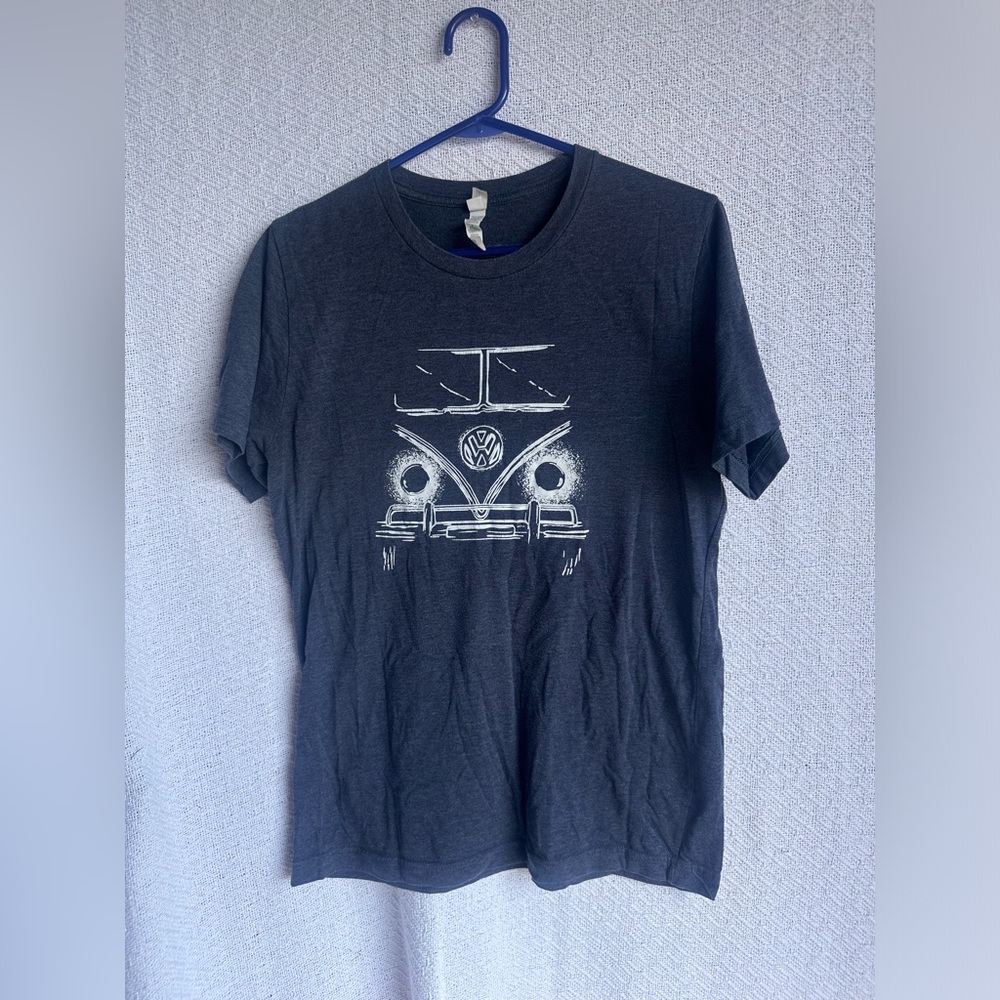 Bella Canvas Men’s Volkswagen, VW blue bus, medium driver gear T-shirt
